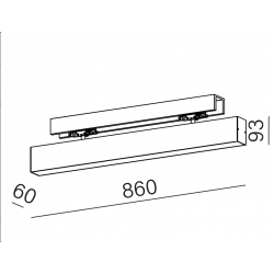 SET TRU LED 86 natynkowy track biały struktura  16404-L930-D9-00-13