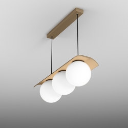 MODERN BALL WP x3 LED 3000K zwieszany złoty struktura 59779-M930-D0-00-19