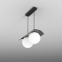 MODERN BALL WP x2 LED 3000K zwieszany czarny struktura 59778-M930-D0-00-12