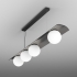 MODERN BALL asymmetry WP x4 LED 3000K zwieszany czarny struktura 59823-M930-D0-00-12