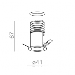 HOLLOW micro LED M930 30° wpuszczany biały struktura 37986-M930-FW-00-13