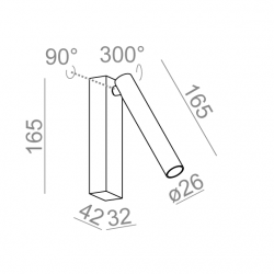 PET micro move LED 3000K 32° kinkiet szary 26504-M930-F3-00-84