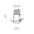 HOLLOW micro LED M930 30° wpuszczany biały struktura 37986-M930-FW-00-13