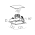 SQUARES next 50x1 LED M930 36° wpuszczany czarny struktura 37979-M930-FB-00-12