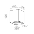 SQUARES next 50x1 LED M930 36° Phase-Control natynkowy czarny struktura 46968-M930-FB-PH-12