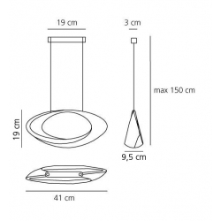 Cabildo Suspension LED 3000K White 1182010A LAMPA WISZĄCA ARTEMIDE