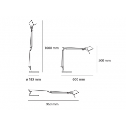 TOLOMEO MIDI LED ALUMINIUM A0151 KORPUS LAMPY  Różne rodzaje