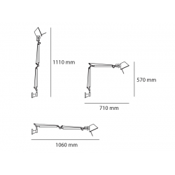 TOLOMEO MINI LED A0056 KORPUS LAMPY ARTEMIDE  Różne rodzaje