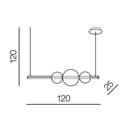 SANDRA 3 DIM LAMPA WISZĄCA LED      AZ3352  AZZARDO