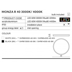 MONZA R LED PLAFON  AZZARDO Różne rodzaje