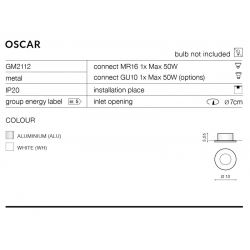 OSCAR IP44 WPUST    AZZARDO   Różne kolory