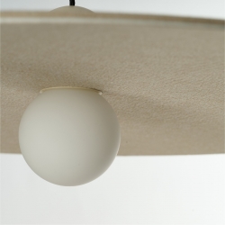 FREYA BEIGE FILCOWA LAMPA WISZĄCA LED		AZ5907   AZZARDO