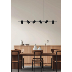 VIVI 6 CZARNA LAMPA WISZĄCA 			AZ5730   AZZARDO