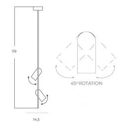 VIVI TOP 2 CZARNA LAMPA WISZĄCA 			AZ5728   AZZARDO