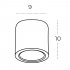 CONYON IP54 15W CCT SWITCH PLAFON ZEWNĘTRZNY   AZZARDO