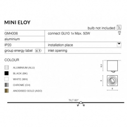 ELOY MINI PLAFON ALUMINIUM    AZZARDO AZ1754