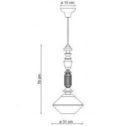 LARIAT CERAMICZNA LAMPA WISZĄCA     C2711 BLT   FERROLUCE