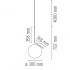 IC Lights Suspension 30 złota  F3176059  FLOS