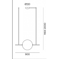 ALMA LAMPA WISZĄCA 20W LED            IL FANALE 282.01.ON