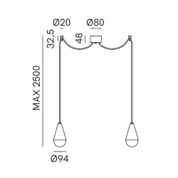 DEW LAMPA WISZĄCA           IL FANALE 289.10.FFT