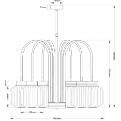 ALBA ZWIS 6xE14   ALB-ZW-6 KUTEK