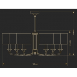 DECOR ABAŻUR ŻYRANDOL DEC-ZW-6 ( /A) KUTEK  Różne kolory