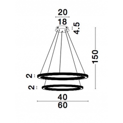 MONTE LAMPA WISZĄCA  LE41691  Luces Exclusivas