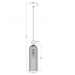 Piega 1 lampa wisząca LP-939/1P amber Light Prestige