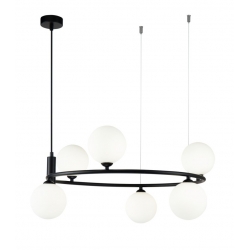 Ring Lampa Wisząca Czarna Maytoni  MOD013PL-06B