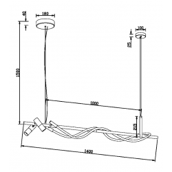 TAU LAMPA WISZĄCA 42W MOD166PL-L30GB3K MAYTONI