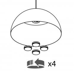 HEMISPHERE SUPER L CHOCOLATE LAMPA WISZĄCA 10296 Nowodvorski