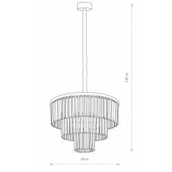 CRISTAL BLACK M LAMPA WISZĄCA 7616   NOWODVORSKI