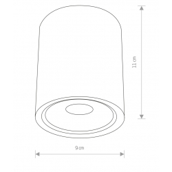 EDESA LED BLACK M PLAFON IP54     9107  NOWODVORSKI