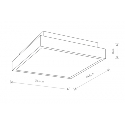 BASSA LED PLAFON IP44   9500    NOWODVORSKI