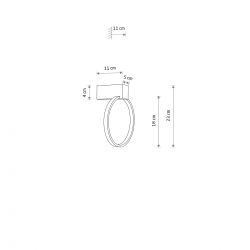 CIRCOLO KINKIET LED XS 9W 3000K  10808  NOWODVORSKI