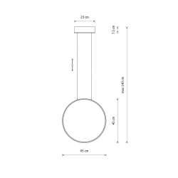 CIRCOLO LED S LAMPA WISZĄCA 18W 3000K   10810  NOWODVORSKI