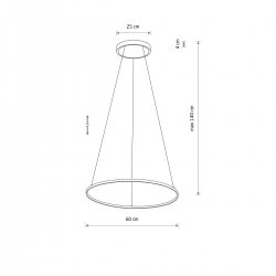 CIRCOLO LED M LAMPA WISZĄCA 21W 4000K   10862 NOWODVORSKI