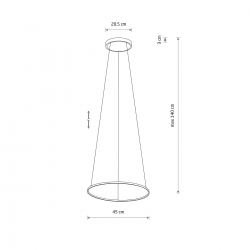 CIRCOLO LED S LAMPA WISZĄCA 18W 4000K   10863  NOWODVORSKI