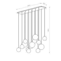 SNOWBALL XIV LAMPA WISZĄCA 11408 NOWODVORSKI
