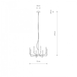 ORTO VIII CZARNA LAMPA WISZĄCA 11460 NOWODVORSKI