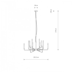ORTO XII A CZARNA LAMPA WISZĄCA 11462 NOWODVORSKI