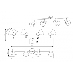 LATIKA CZARNY PLAFON R81524032  Reality Leuchten