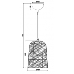 LOVIS WISZĄCA LAMPA   R31141036 Reality Leuchten