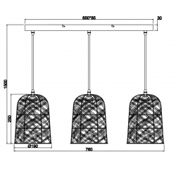LOVIS WISZĄCA LAMPA   R31143036 Reality Leuchten