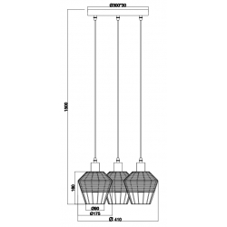 BORKA WISZĄCA LAMPA   R31263336 Reality Leuchten