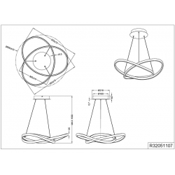 COURSE LED LAMPA WISZĄCA BIAŁA R32051131 Reality Leuchten