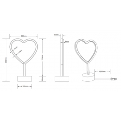 HEART LAMPA STOŁOWA R55210101 Reality Leuchten