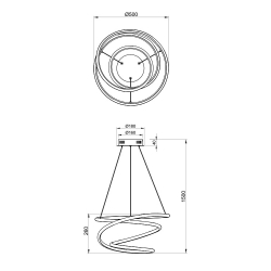 BOLOGNA LED LAMPA WISZĄCA CHROM R37051106 Reality Leuchten