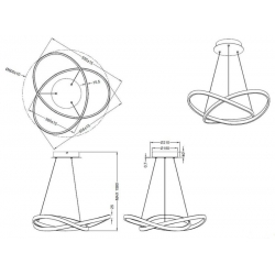 COURSE LED LAMPA WISZĄCA CZARNA R32051132 Reality Leuchten