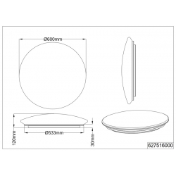 LUNAR PLAFON 40W 3000K LED   627516000 TRIO